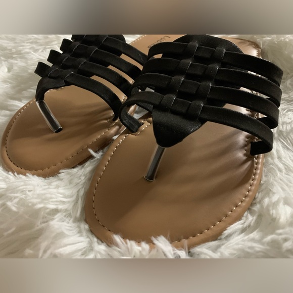 Luoika Women's Wide Width Flat Slides Sandals - Picture 5 of 9